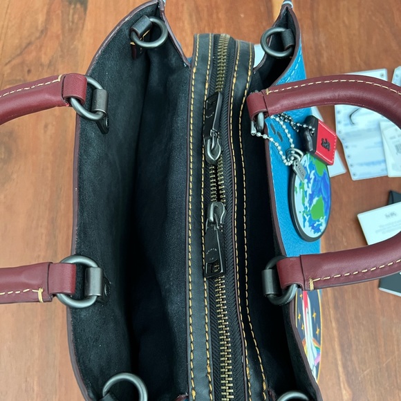 LIKE NEW WITH TAGS Coach NASA Rogue Bag blue leather - Picture 6 of 11